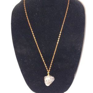 22" Copper Necklace With Calcite Pendant